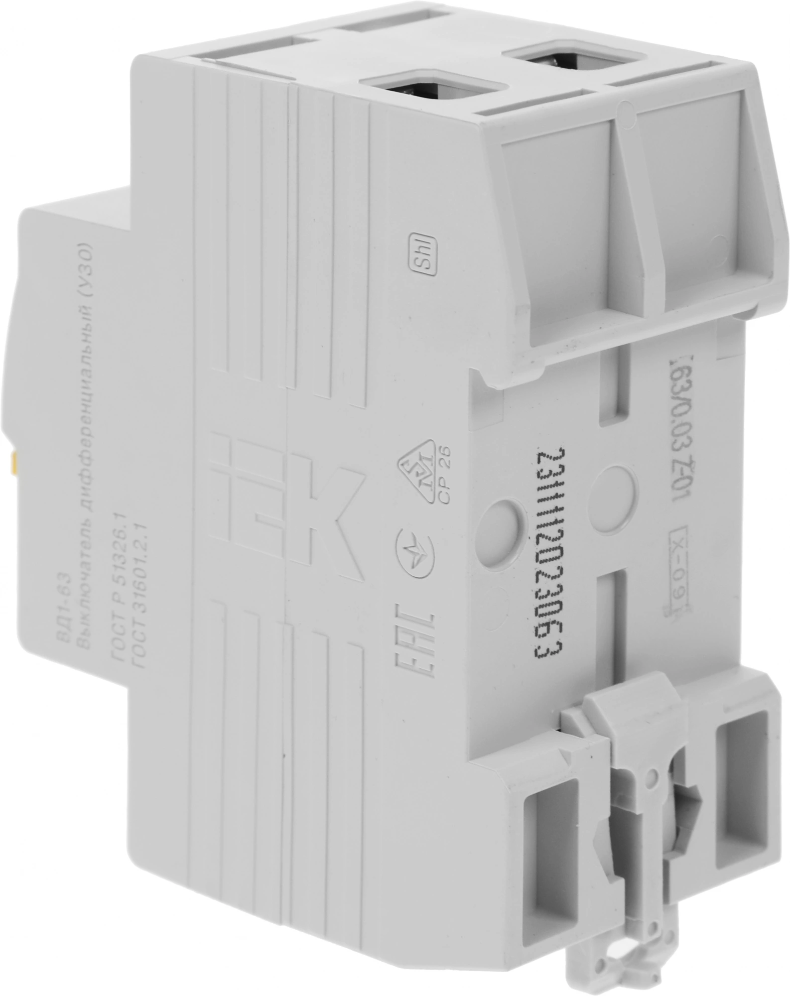 Iek MDV10-2-063-030 УЗО ВД1-63 2Р 63А 30мА ИЭК