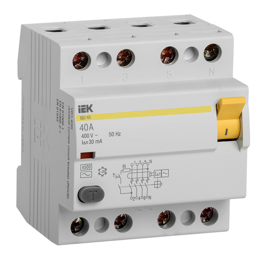 Iek MDV10-4-040-030 УЗО ВД1-63 4Р 40А 30мА ИЭК