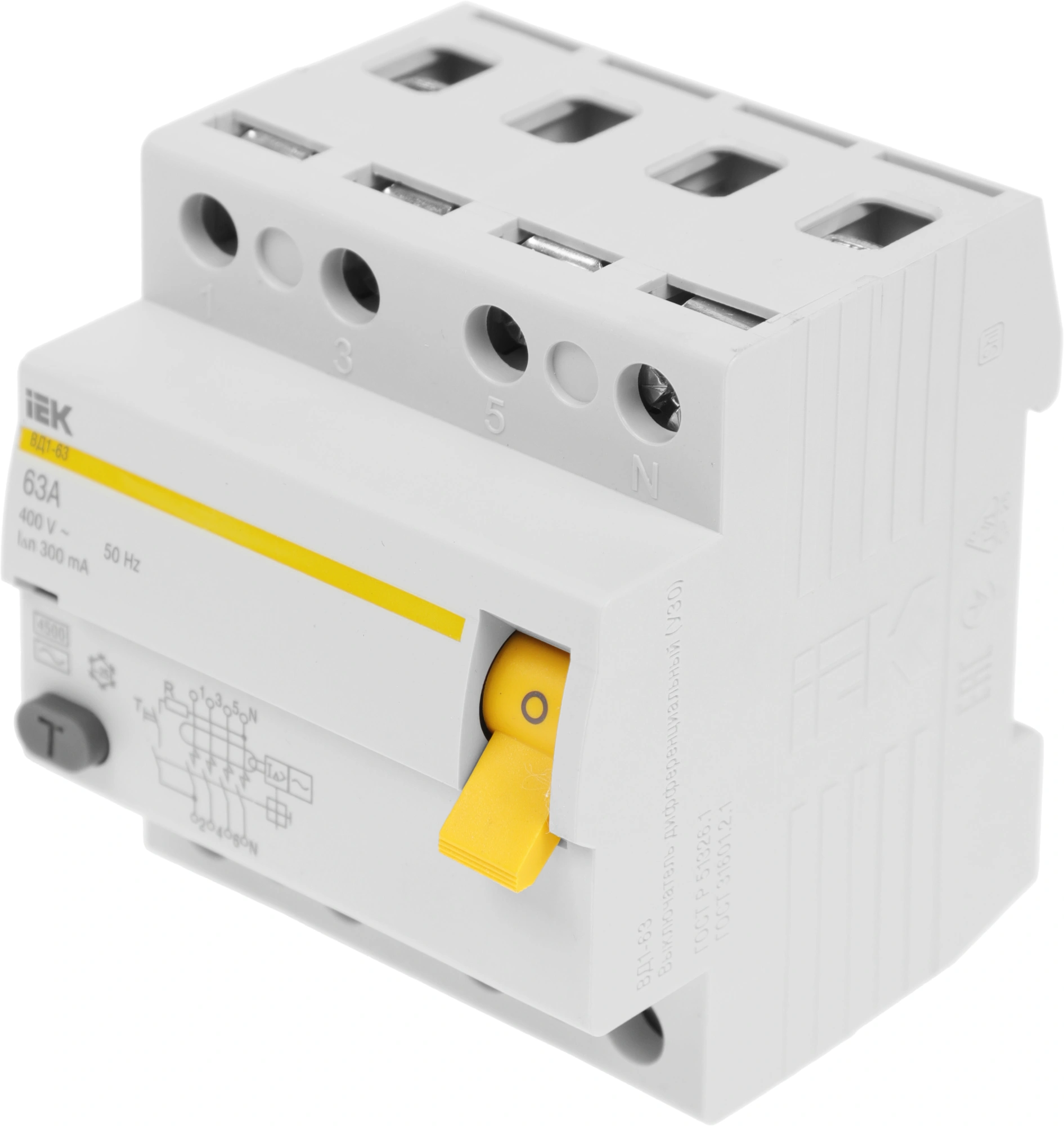 Iek MDV10-4-063-300 УЗО ВД1-63 4Р 63А 300мА ИЭК