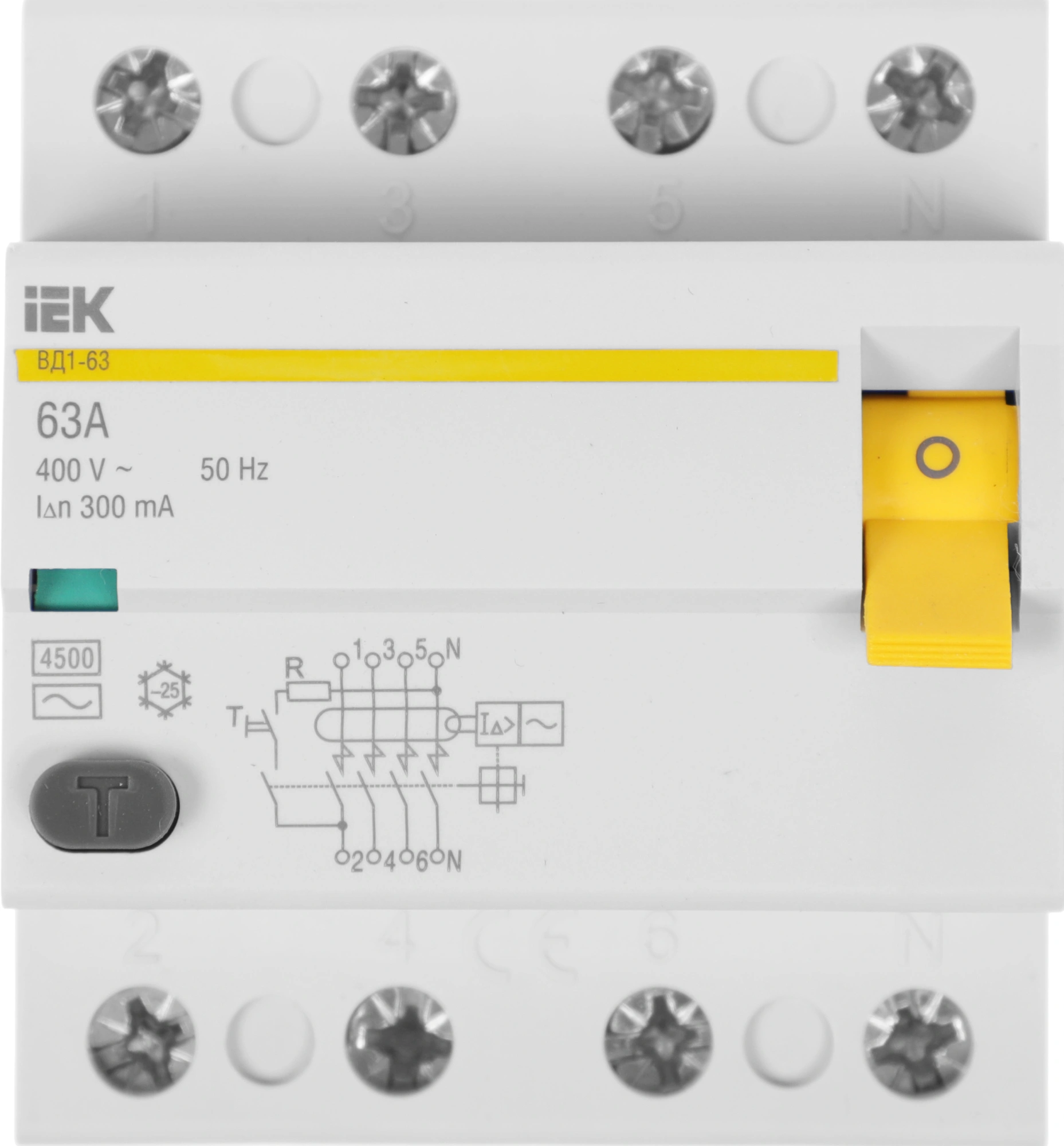 Iek MDV10-4-063-300 УЗО ВД1-63 4Р 63А 300мА ИЭК