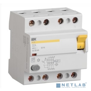 Iek MDV11-4-063-100 УЗО ВД1-63 4Р 63А 100мА тип А ИЭК