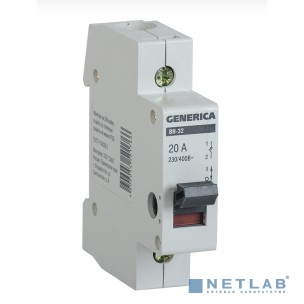 Iek MNV15-1-020 Выключатель нагрузки (мини-рубильник) ВН-32 1Р 20А GENERICA