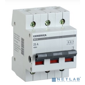 Iek MNV15-3-032 Выключатель нагрузки (мини-рубильник) ВН-32 3Р 32А GENERICA
