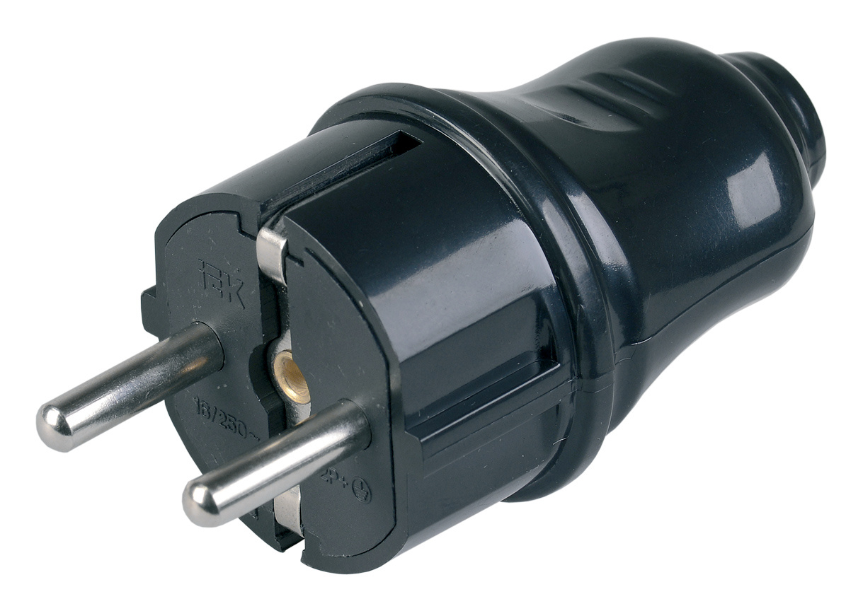 Iek EVP10-16-01-K02 ВПп10-02-Ст Вилка разборная прямая с з/к 16А черная