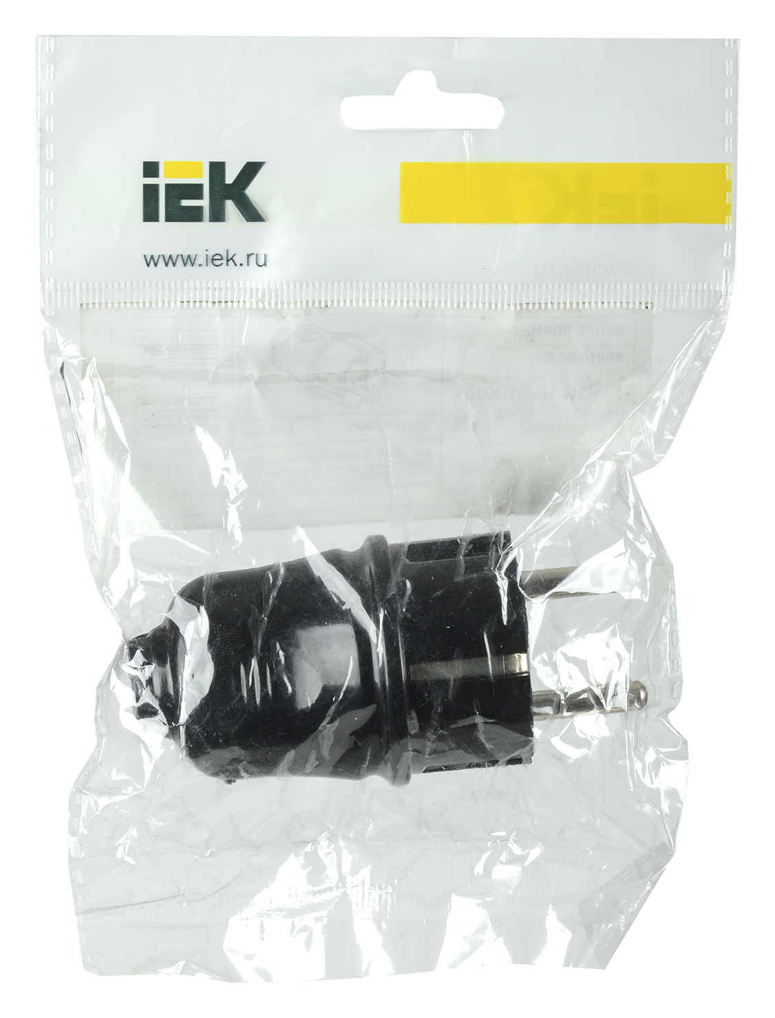 Iek EVP10-16-01-K02 ВПп10-02-Ст Вилка разборная прямая с з/к 16А черная