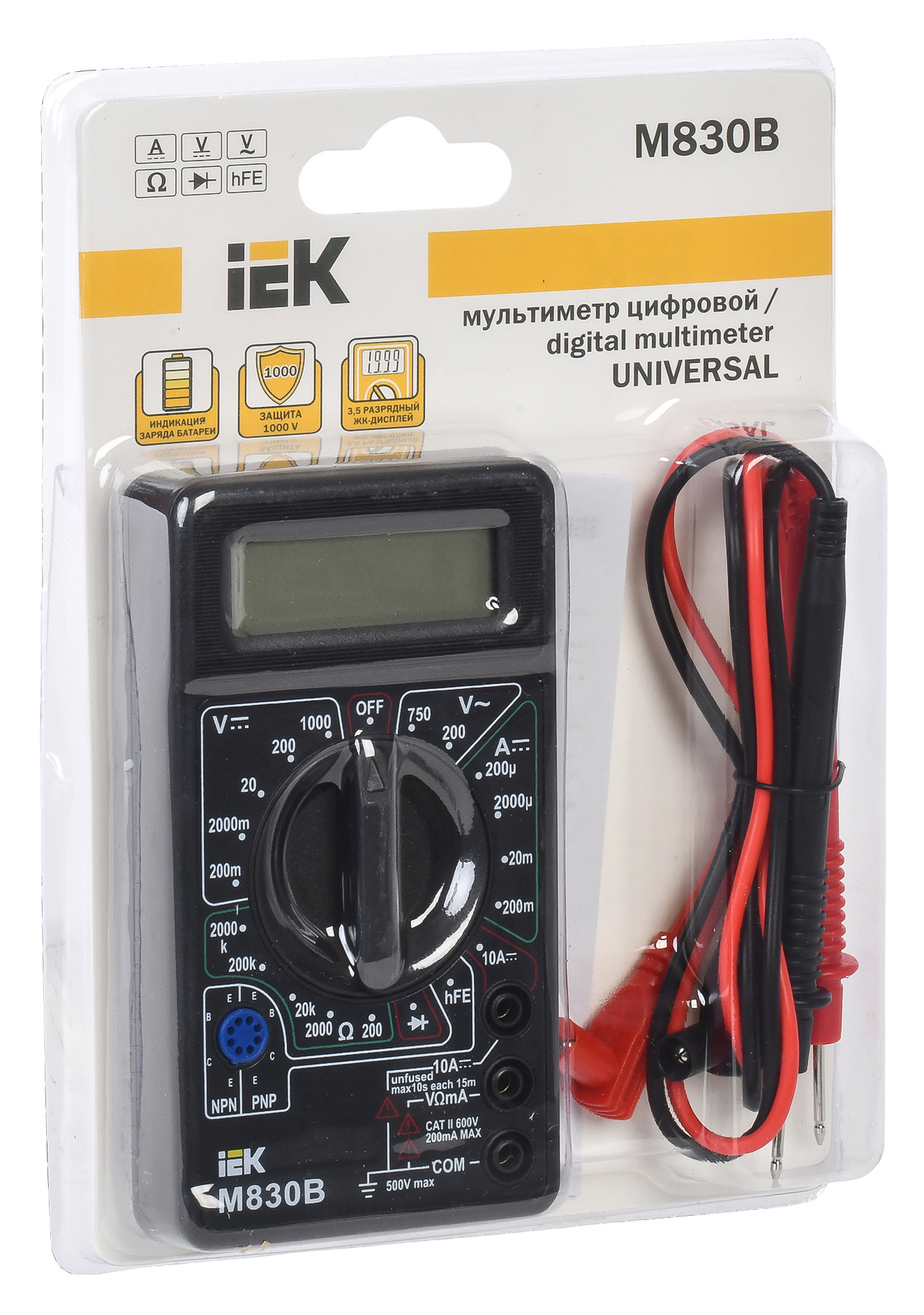 Iek TMD-2B-830 Мультиметр цифровой  Universal M830B IEK