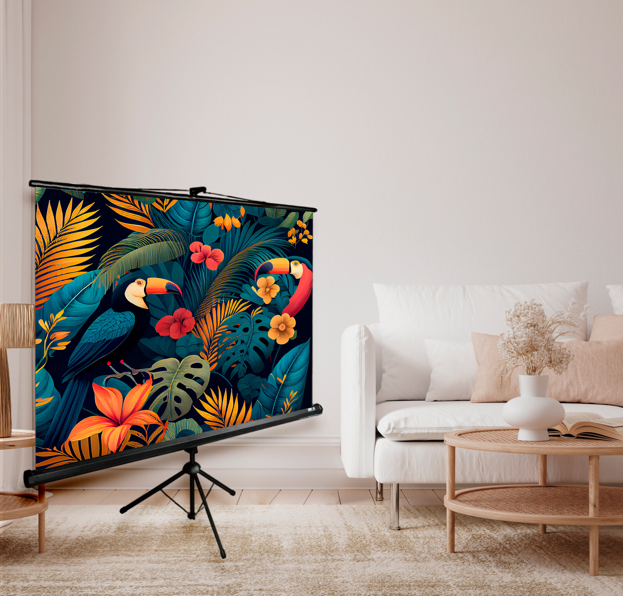 Экран Cactus TriExpert CS-PSTE-200x200-BK 200x200 см 1:1 напольный рулонный