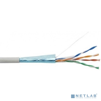 PROconnect (01-0142-3-50) Кабель витая пара омедненный, F/UTP, CCA, CAT 5e, PVC, 4PR, 24AWG, INDOOR, SOLID, серый, 50м
