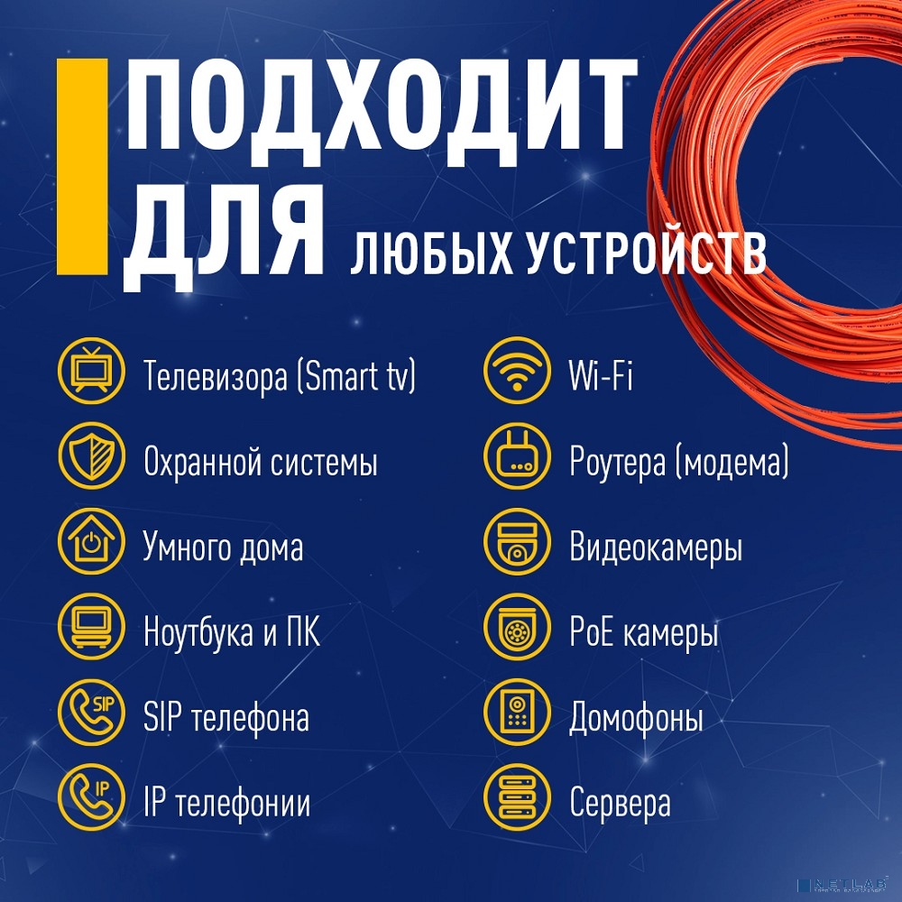 NEOMAX (NM13001-003) Шнур коммут. UTP 0.3 м, cat.5е, серый, многожильный