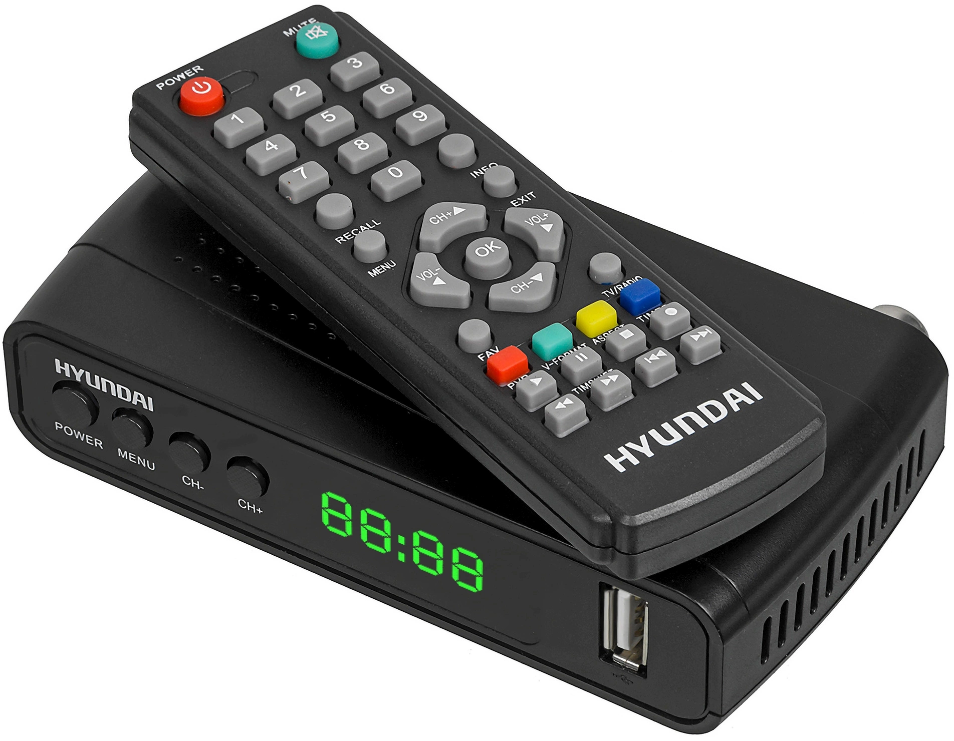 Ресивер DVB-T2 Hyundai H-DVB520 черный Ресивер DVB-T2 Hyundai H-DVB520 черный