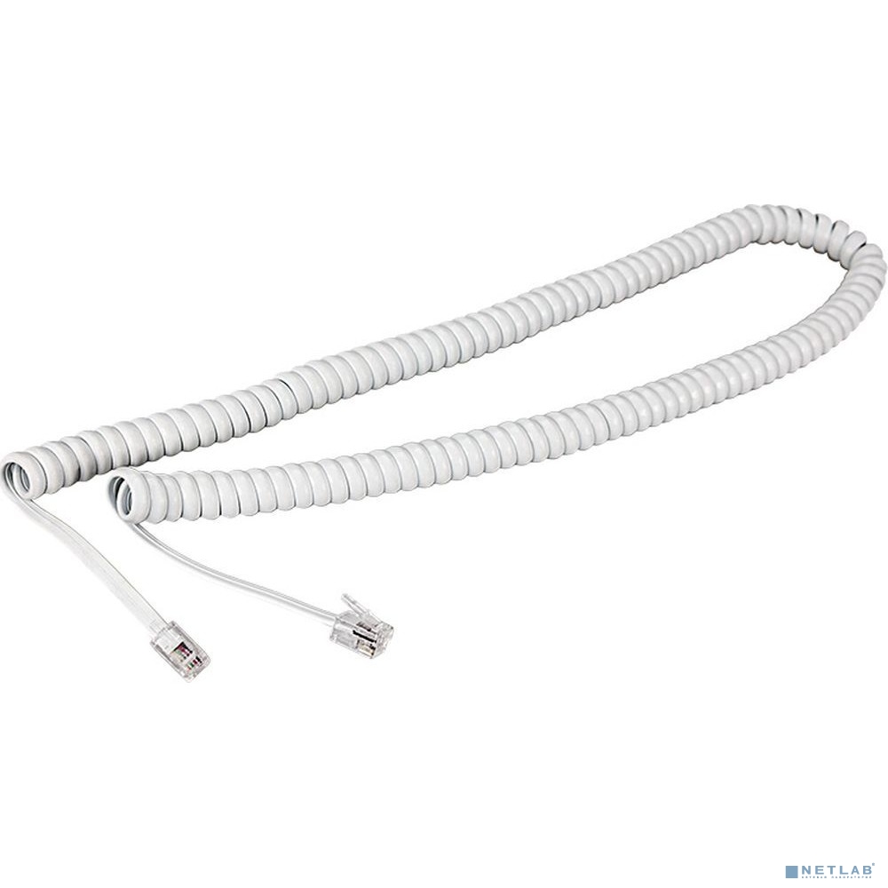 Rexant (18-2071) нур для телефонной трубки, витой RJ-10 (4P-4C), 7м, белый Rexant (18-2071) нур для телефонной трубки, витой RJ-10 (4P-4C), 7м, белый