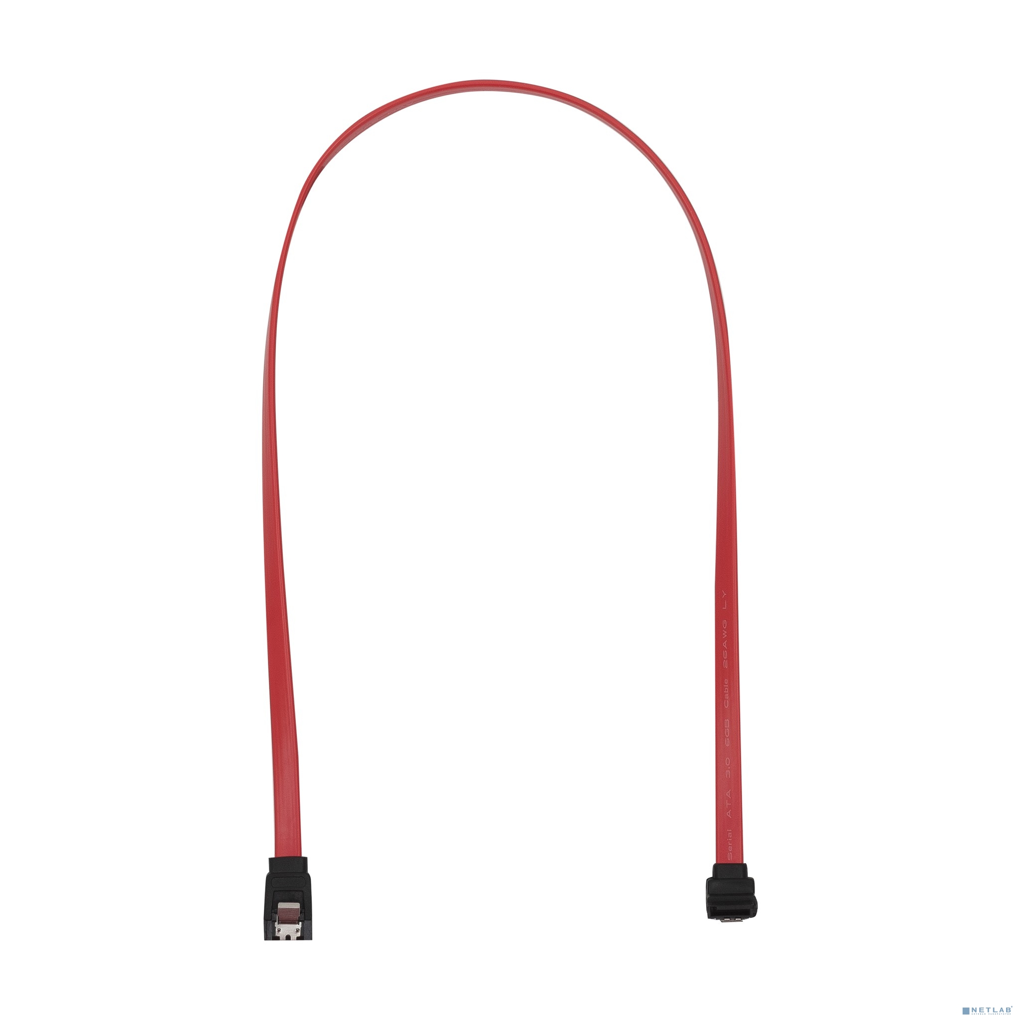 Bion Кабель Serial ATA III металлическая защелка с угловым разъемом, 50см [BXP-SATAM-DATA90-50CM]