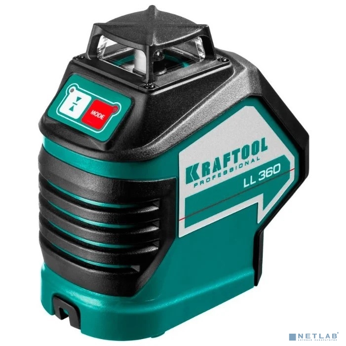 KRAFTOOL LL360 #2 нивелир лазерный, 2х360° , 20м/70м,  IP54, точн. +/-0,2 мм/м, держатель, в коробке (34645-2)