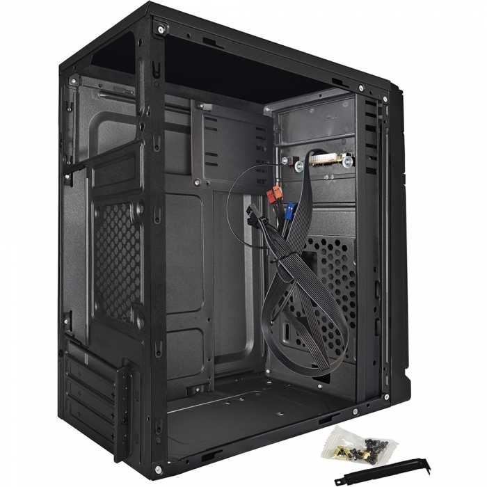 Exegate EX283056RUS Корпус Minitower ExeGate BAA-106 Black, mATX, &lt;без БП&gt;, 2*USB, Audio