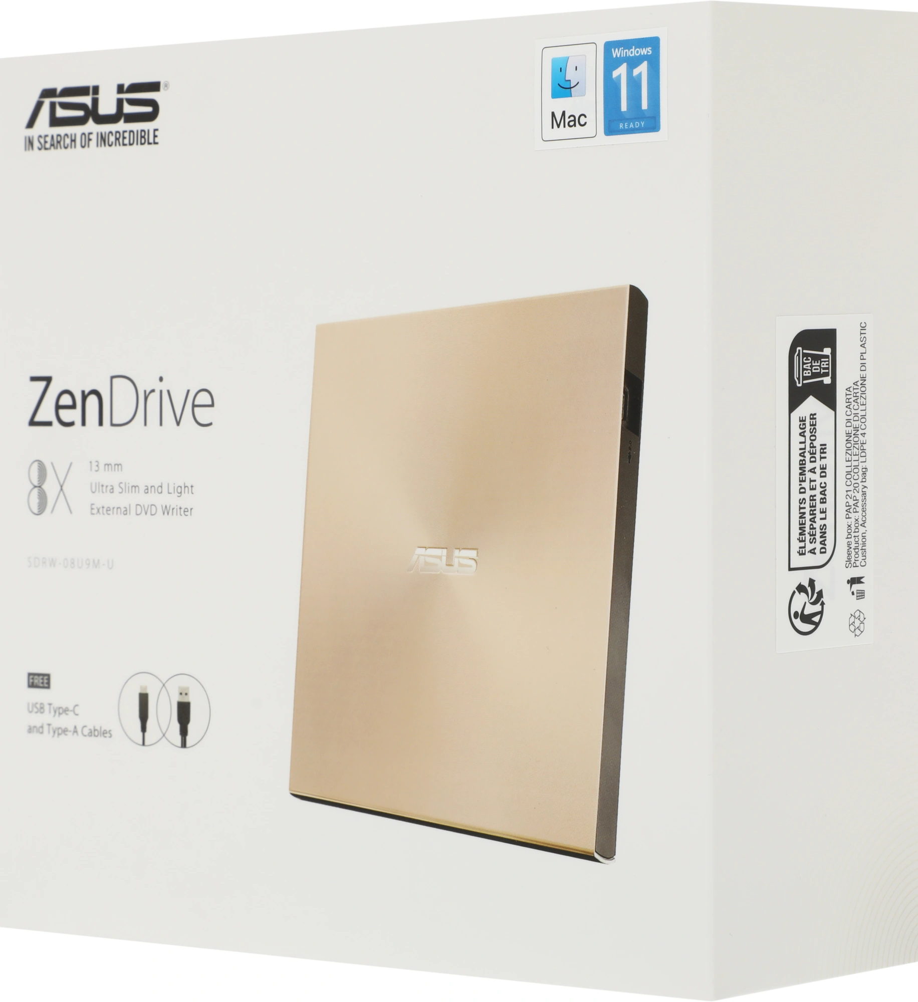 ASUS SDRW-08U9M-U/GOLD/G/AS