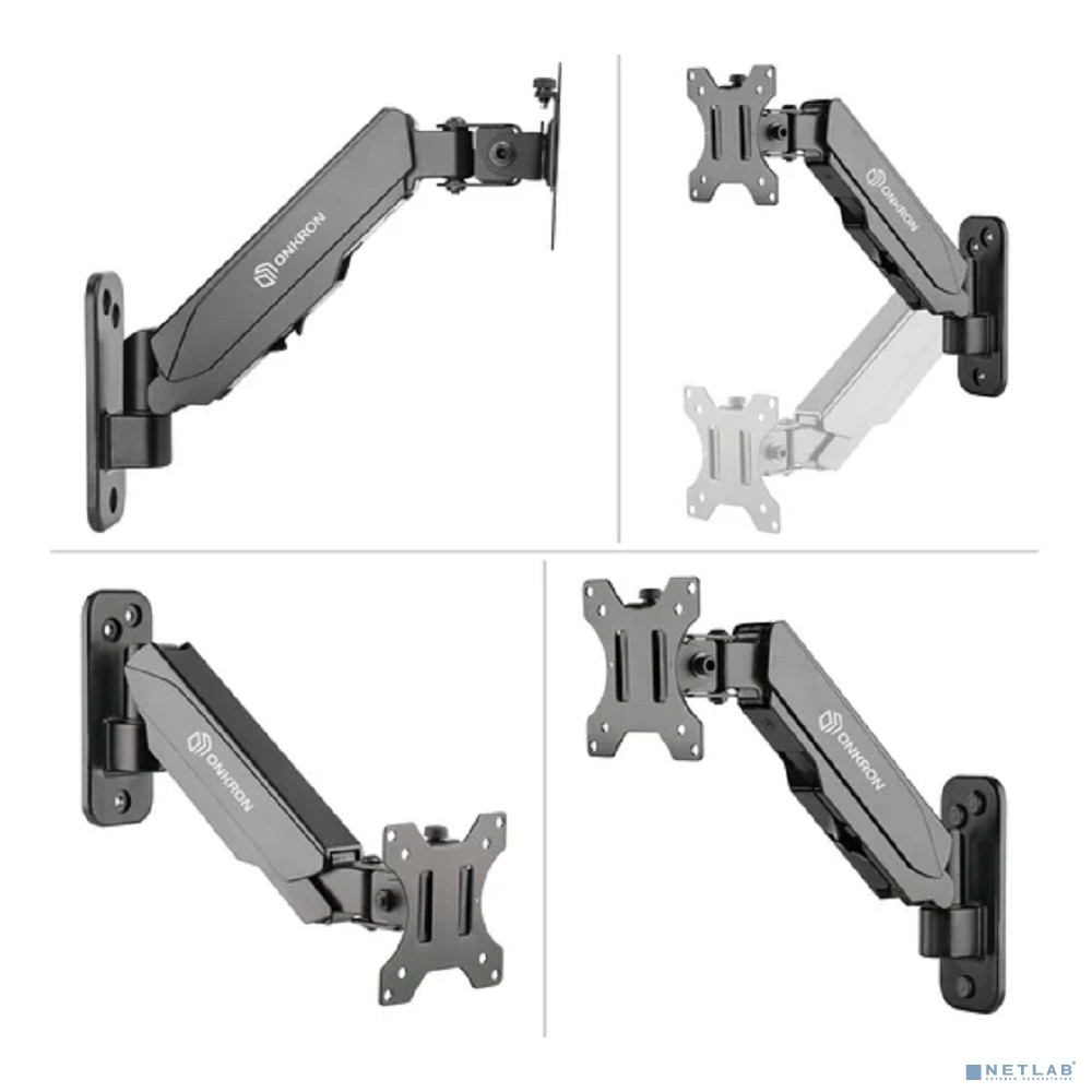 ONKRON G120 черный {НАСТЕННЫЙ ГАЗЛИФТДля экранов диагональю 13"-34"VESA: 100x100, 75x75}