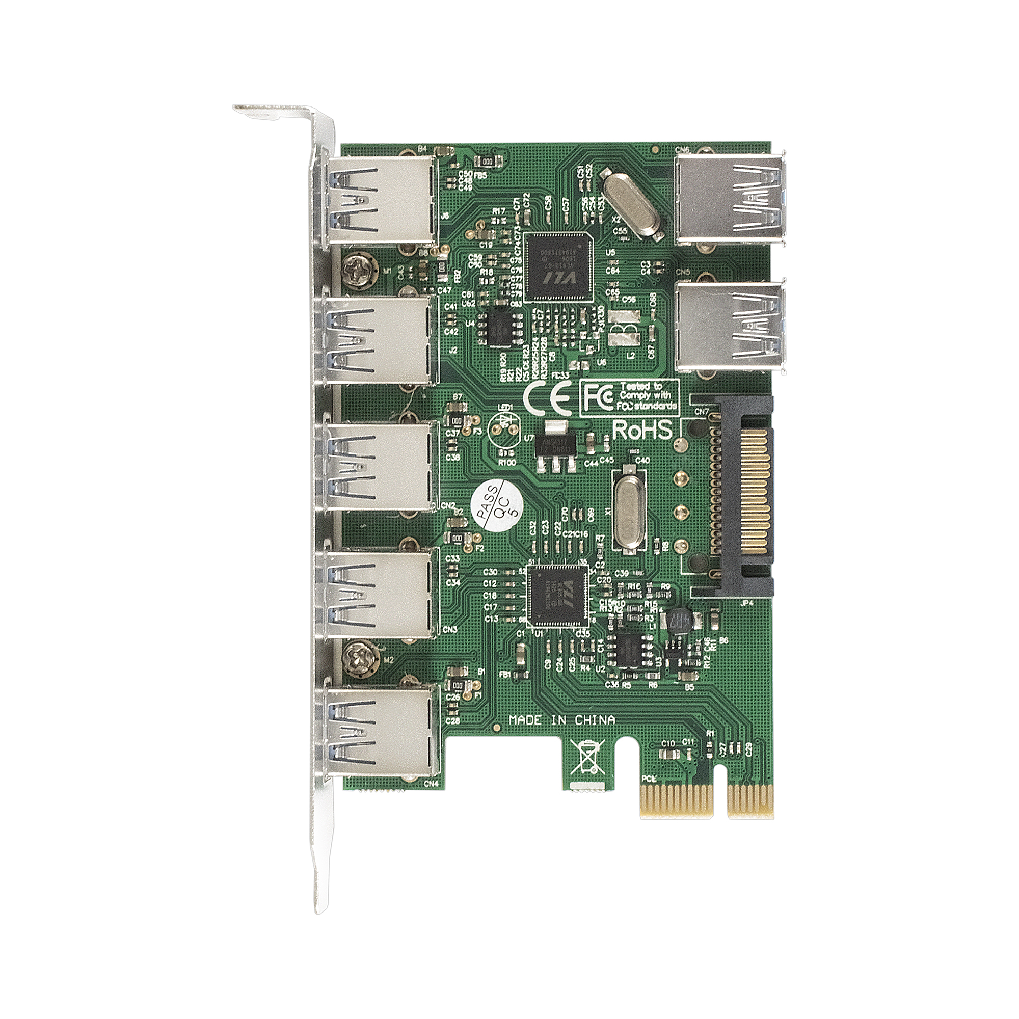 Exegate EX283717RUS Контроллер EXE-317 PCI-E 2.0, 5*USB3.0 ext + 2*USB3.0 int, разъем доп.питания (OEM)