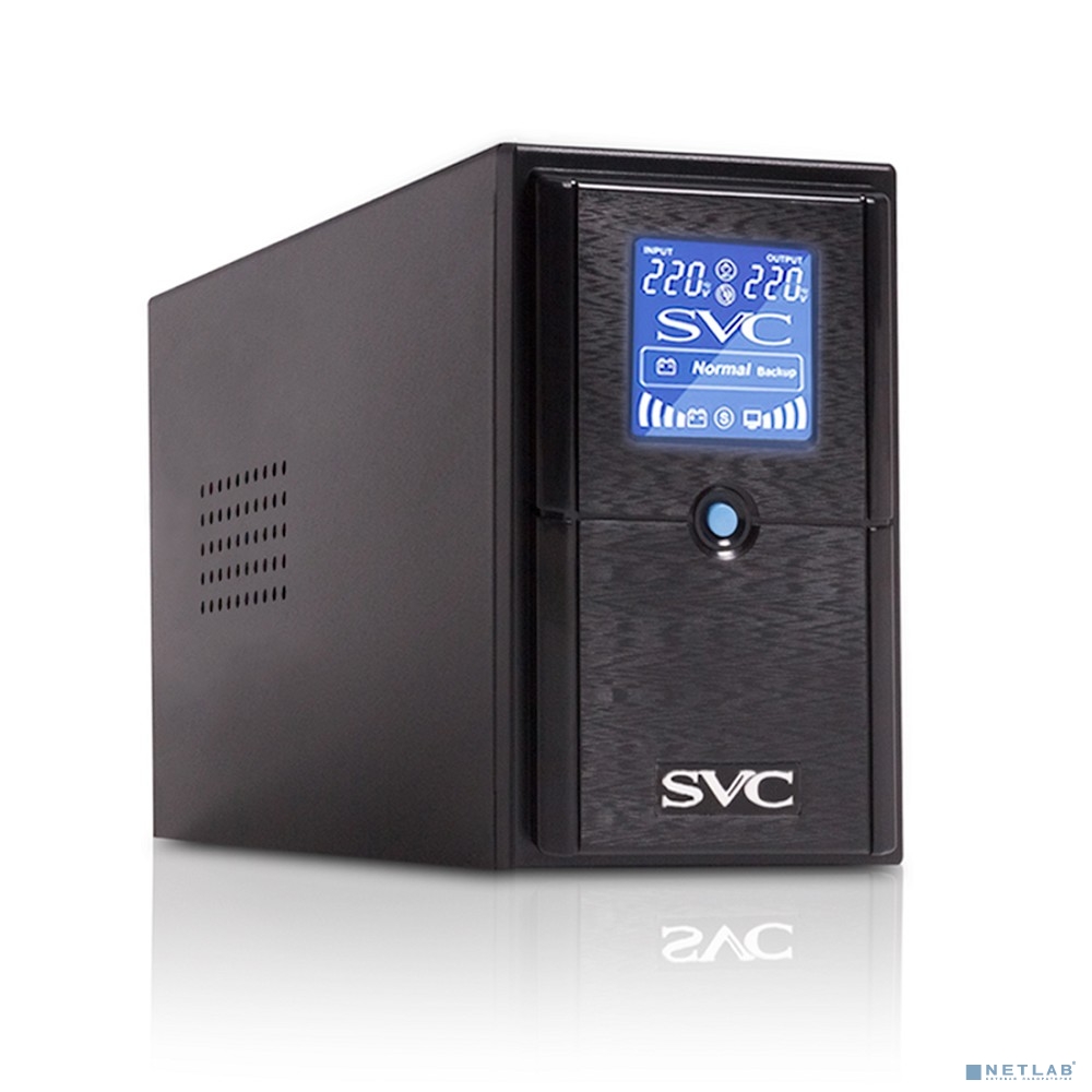 SVC, V-500-L-LCD, ИБП, Л-И., 500ВА/300Вт, Вход:220В, AVR:165-275В, АКБ 1*12В/4.5Ач, LCD-дисплей, Напольный SVC, V-500-L-LCD, ИБП, Л-И., 500ВА/300Вт, Вход:220В, AVR:165-275В, АКБ 1*12В/4.5Ач, LCD-дисплей, Напольный