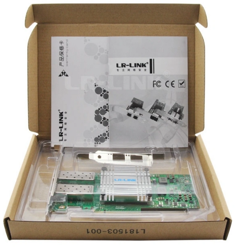 Lr-Link LREC9812BF-2SFP+ PCIe x8 10G Dual Port SFP28 Server Network Card (Intel X710 based)