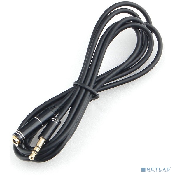 Кабель аудио удлинительный Cablexpert CCAB-02-35MF-1.5MB. 3.5 джек (M)/3.5 джек (F), черный, 1.5м, блистер