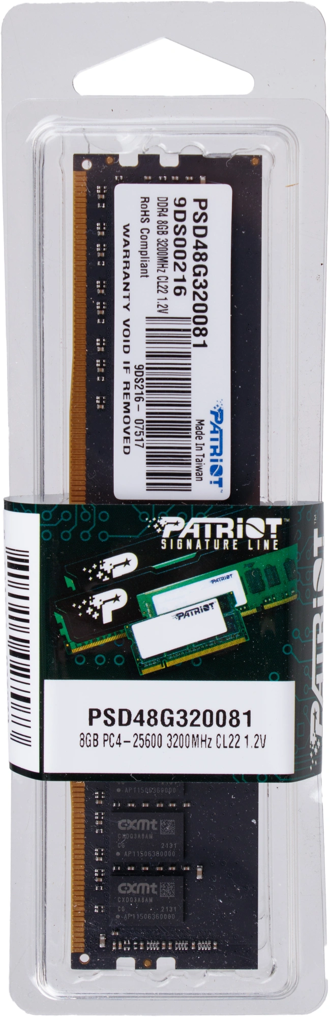 Patriot SL DDR4 8GB 3200MHz PSD48G320081