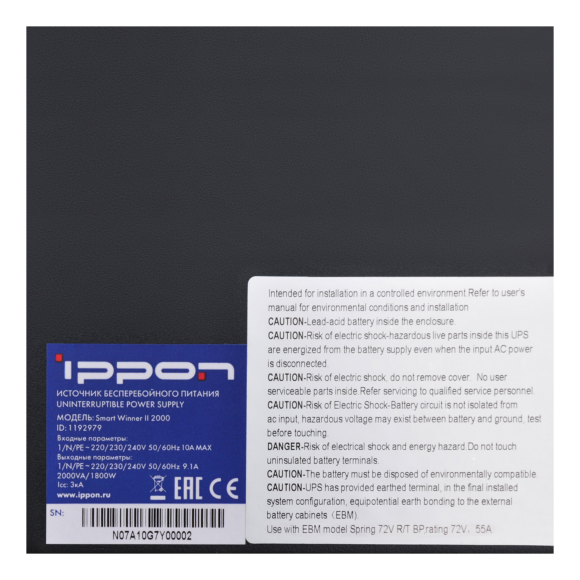 Ippon SMART WINNER II 2000 1800Вт/2000ВА, black {1192979}