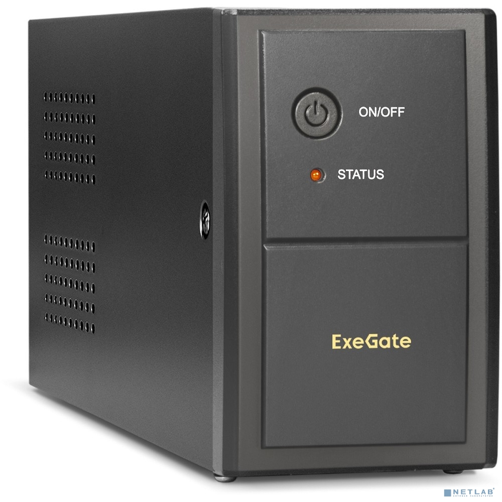 Exegate EP285475RUS ИБП ExeGate Power Back BNB-850.LED.AVR.EURO.RJ &lt;850VA/480W, LED, AVR,2 евророзетки, RJ45/11, Black&gt;