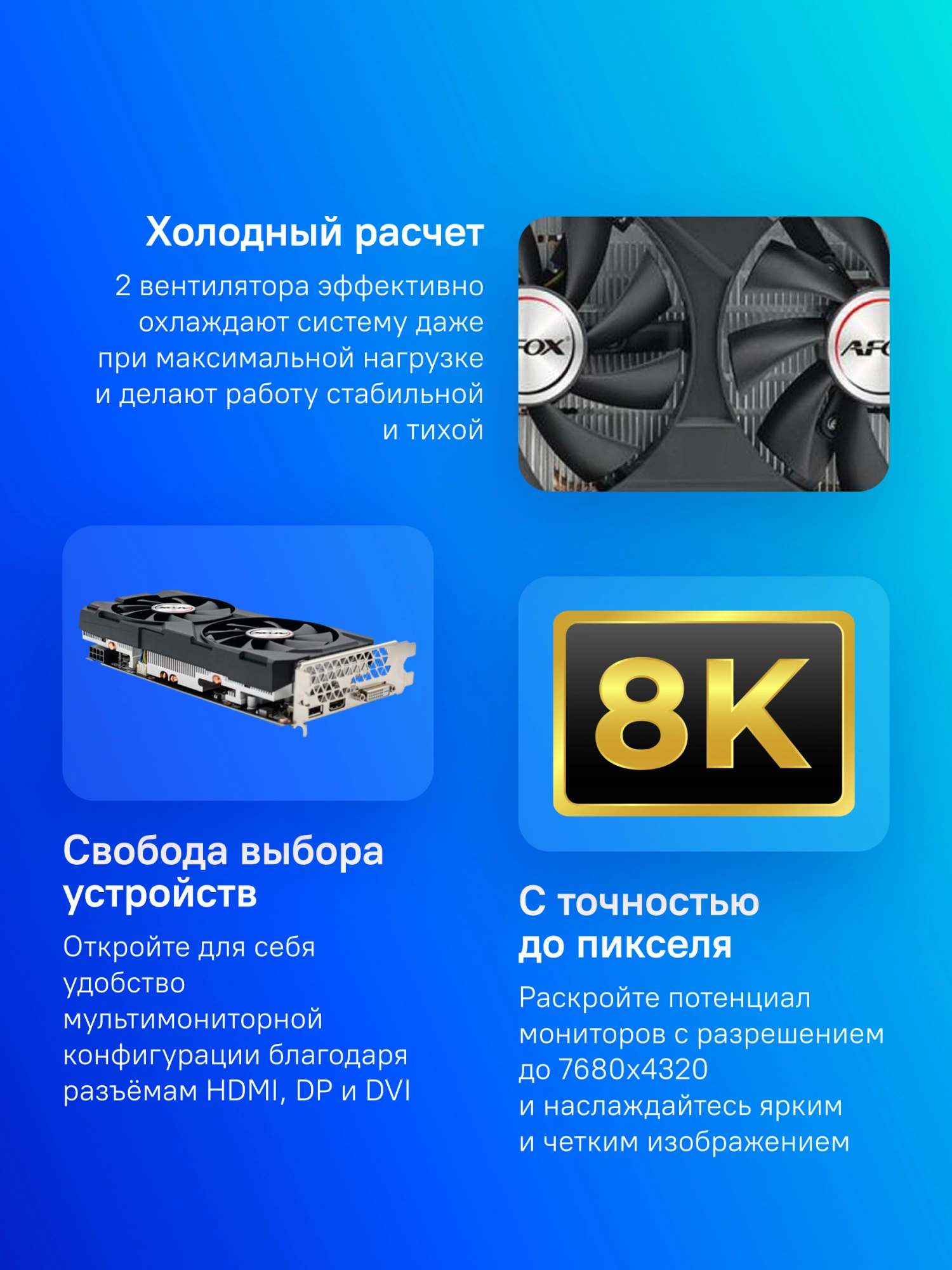Видеокарта Afox GTX1660SUPER 6GB GDDR6 192BIT, DVI, DisplayPort, HDMI ATX DUAL FAN (AF1660S-6144D6H4-V2) RTL Видеокарта Afox GTX1660SUPER 6GB GDDR6 192BIT, DVI, DisplayPort, HDMI ATX DUAL FAN (AF1660S-6144D6H4-V2) RTL