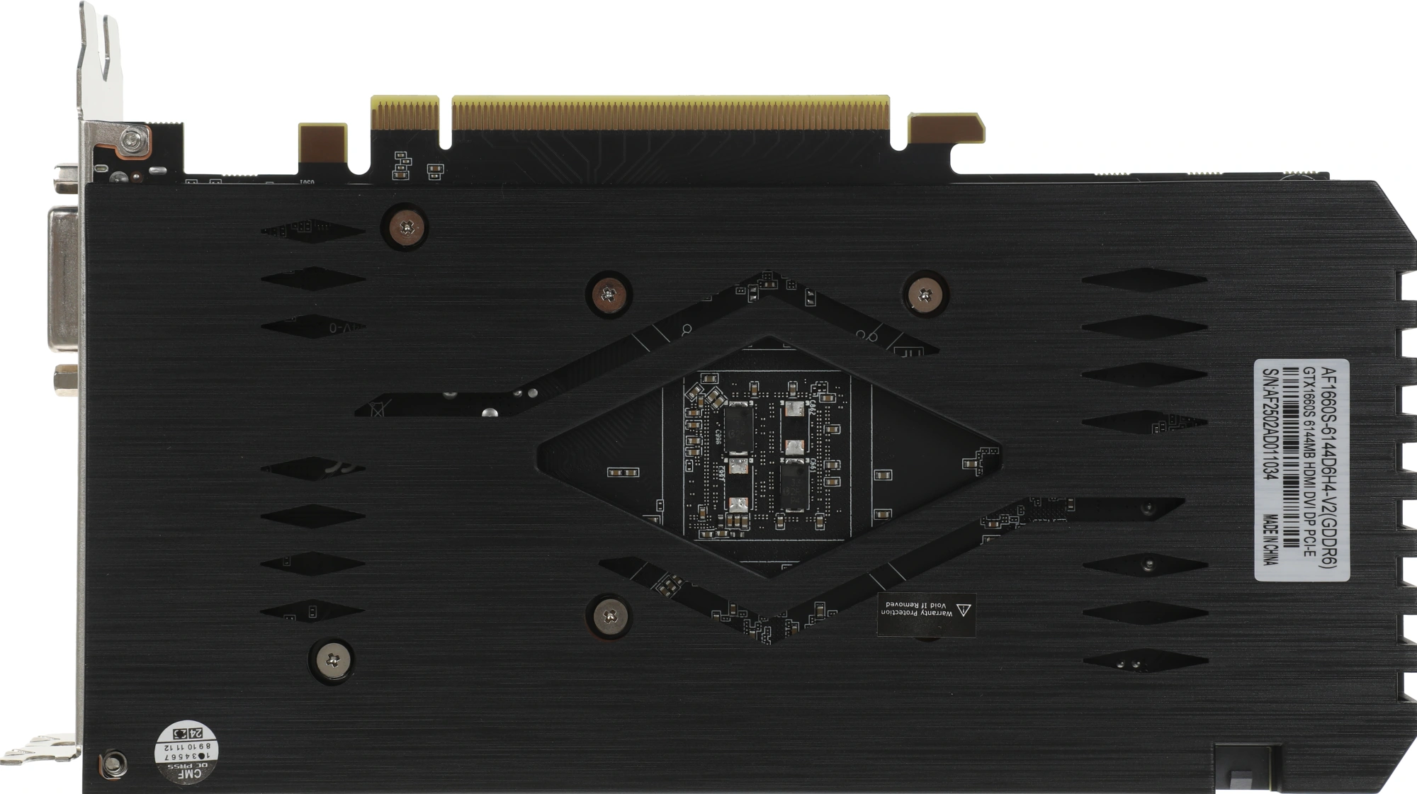 Видеокарта Afox GTX1660SUPER 6GB GDDR6 192BIT, DVI, DisplayPort, HDMI ATX DUAL FAN (AF1660S-6144D6H4-V2) RTL Видеокарта Afox GTX1660SUPER 6GB GDDR6 192BIT, DVI, DisplayPort, HDMI ATX DUAL FAN (AF1660S-6144D6H4-V2) RTL