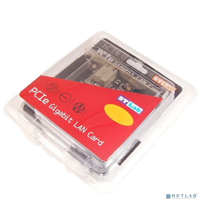 Network adapter ST-Lab, PCI-E x1, N-314 (Realtek, 10/100/1000, RJ-45), Ret