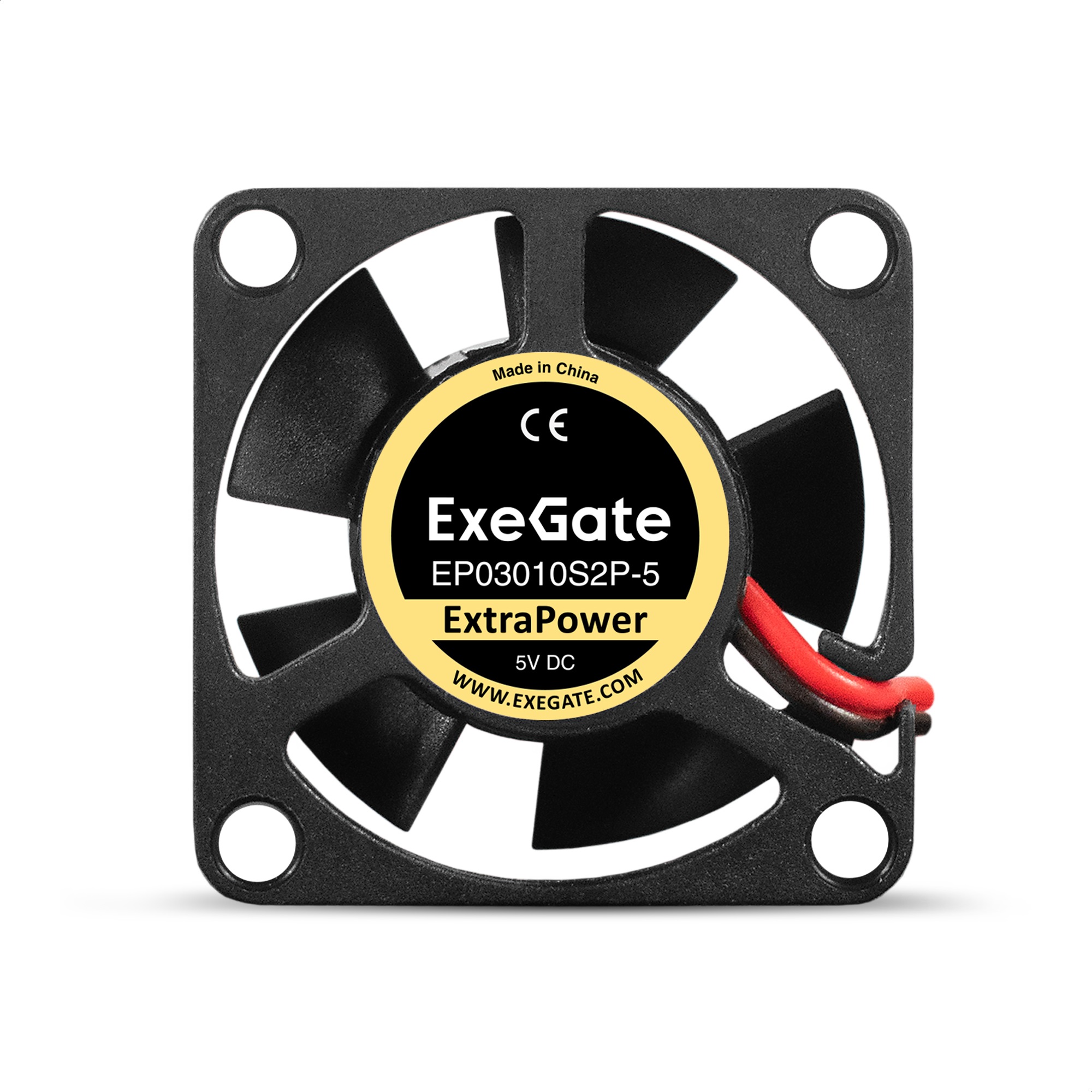 Exegate EX295191RUS Вентилятор 5В DC ExeGate ExtraPower EP03010S2P-5 (30x30x10 мм, Sleeve bearing (подшипник скольжения), 2pin, 12000RPM, 33dBA)