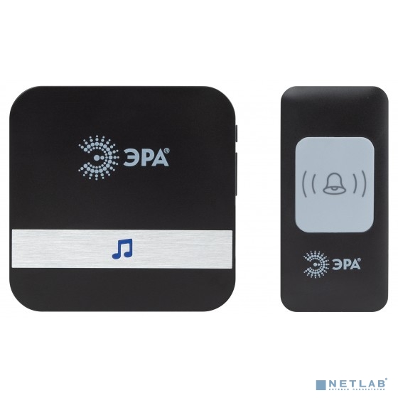 ЭРА Б0054085 Звонок дверной C94 беспроводной, от сети, черный, 52 мелодии