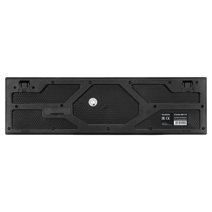 Exegate EX295302RUS Комплект ExeGate Professional Standard Combo MK110 (клавиатура влагозащищенная 104кл. + мышь оптическая 1000dpi, 3 кнопки и колесо прокрутки, длина кабелей 1,5м; USB, черный, Color