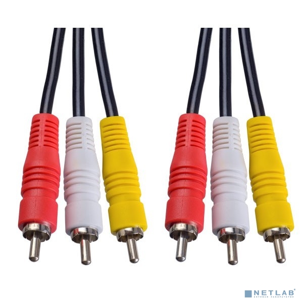 PERFEO Кабель 3xRCA вилка - 3xRCA вилка, длина 3 м. (R3104) PERFEO Кабель 3xRCA вилка - 3xRCA вилка, длина 3 м. (R3104)