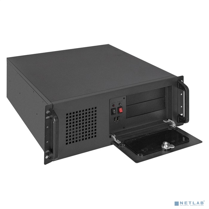 Exegate EX295481RUS Серверный корпус ExeGate Pro 4U450-17 &lt;RM 19&quot;, высота 4U, глубина 450, без БП,2* USB&gt;