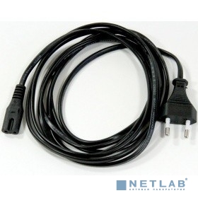 VCOM CE023_CU0.5-3M Кабель для аудио-видео техники IEC-320-C7--розетка 220V, 2-pin, 3 м ,медный