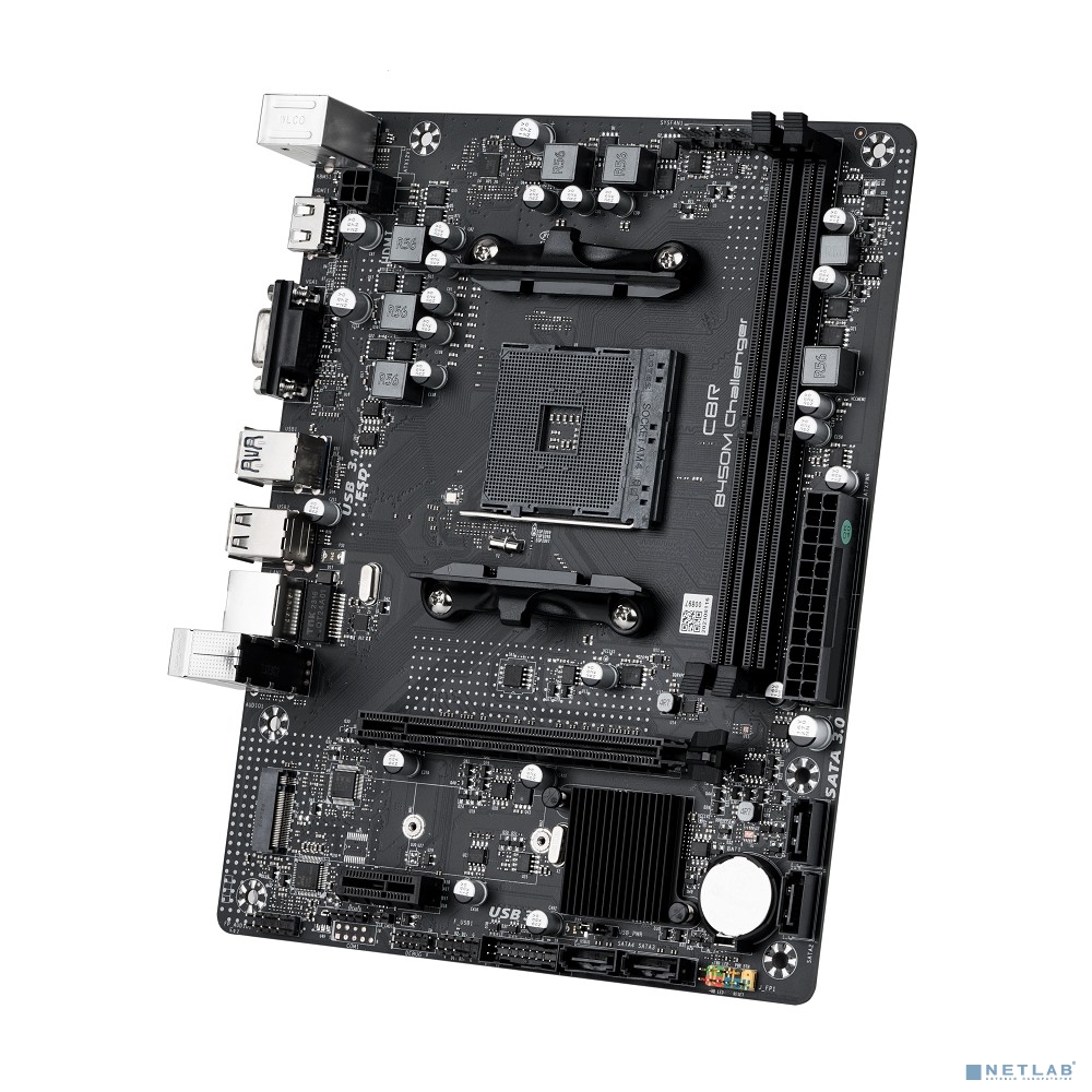 CBR B450M Challenger {Socket AM4, 2*DDR4, mATX, VGA+HDMI, 1*PCIEx16/1*PCIEx1/1*M.2, 4*SATA3, 4*USB2+4*USB3, Glan}