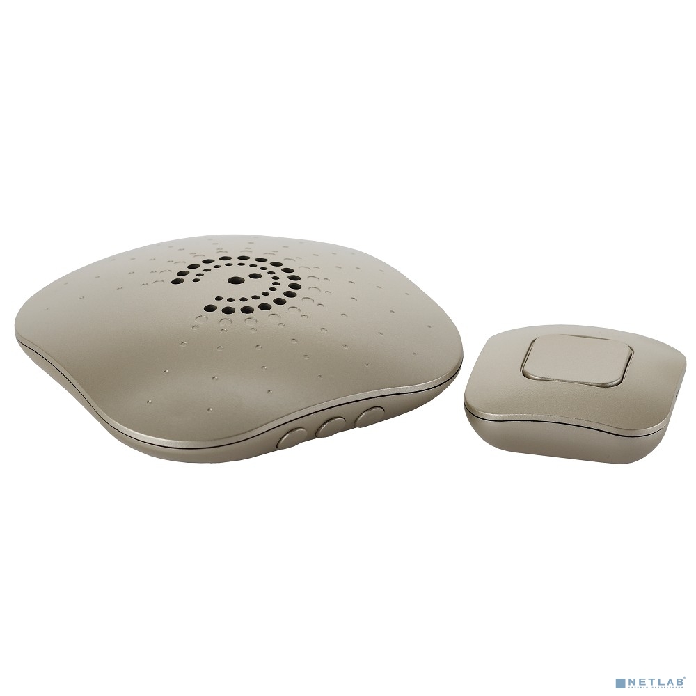 ЭРА Б0018091 Звонок беспроводной BIONIC Champagne {6 мелодий, регулятор громкости, радиус 100м, кнопка IP44}