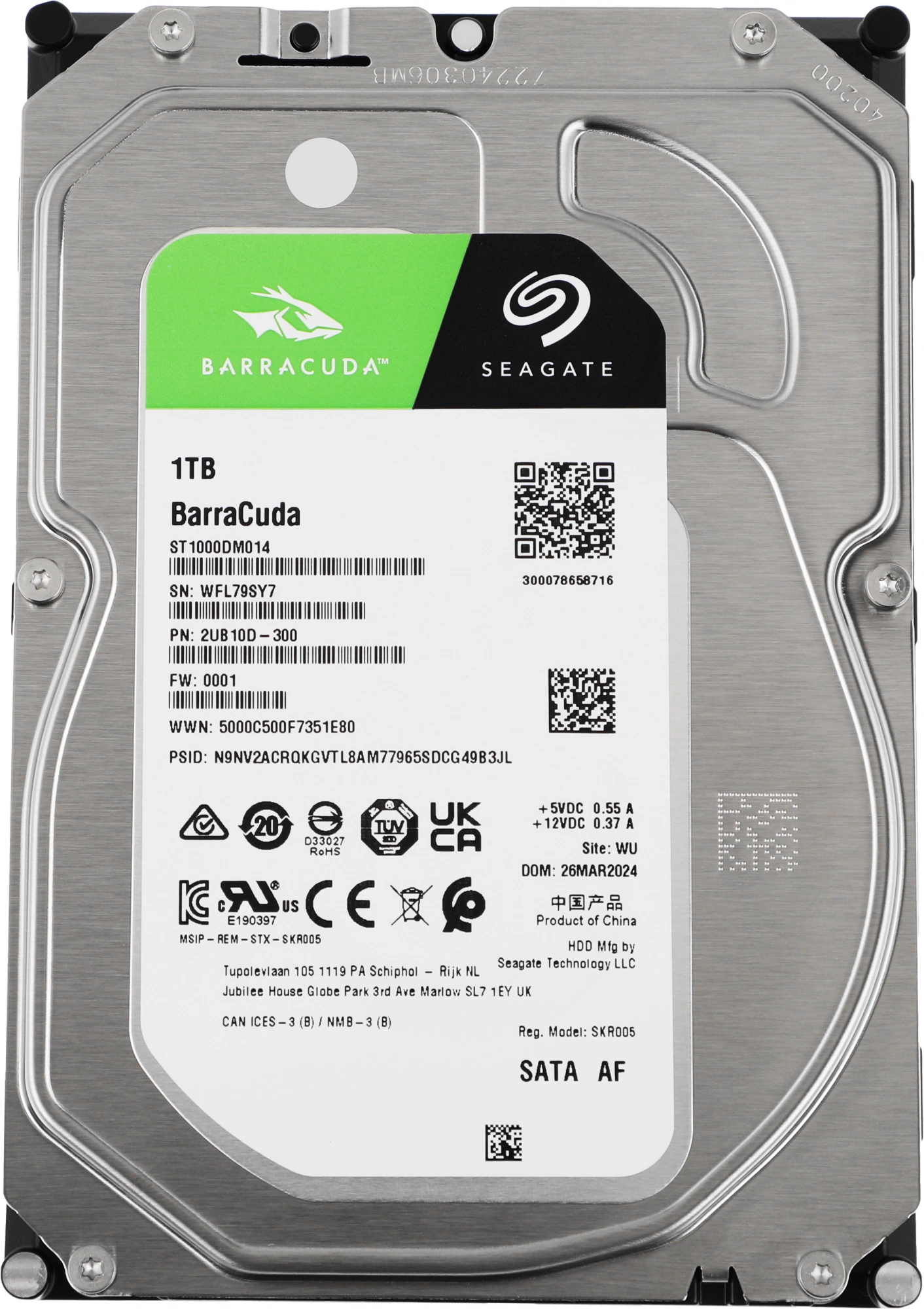 1TB Seagate BarraCuda (ST1000DM014) {Serial ATA III, 7200 rpm, 64mb buffer} RECERTIFIED HDD 1TB Seagate BarraCuda (ST1000DM014) {Serial ATA III, 7200 rpm, 64mb buffer} RECERTIFIED HDD