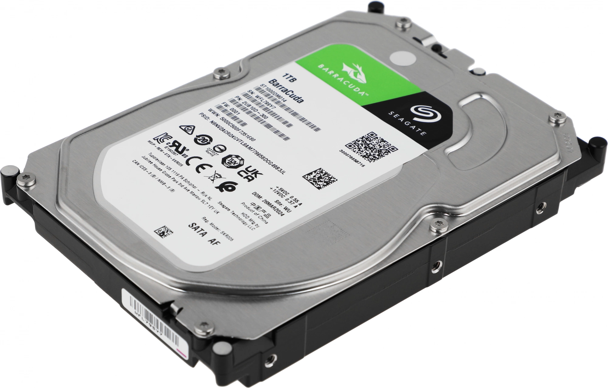 1TB Seagate BarraCuda (ST1000DM014) {Serial ATA III, 7200 rpm, 64mb buffer} RECERTIFIED HDD 1TB Seagate BarraCuda (ST1000DM014) {Serial ATA III, 7200 rpm, 64mb buffer} RECERTIFIED HDD