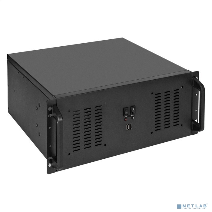 Exegate EX295891RUS Серверный корпус ExeGate Pro 4U350-02 &lt;RM 19&quot;, высота 4U, глубина 350, БП 600RADS, 2*USB&gt;