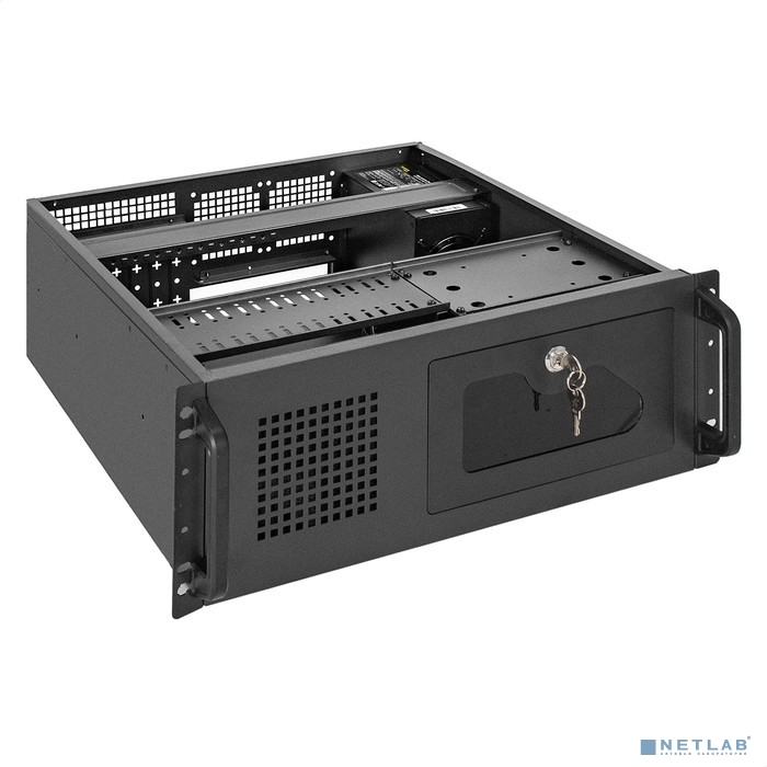 Exegate EX295906RUS Серверный корпус ExeGate Pro 4U450-17 &lt;RM 19&quot;, высота 4U, глубина 450, БП 1200ADS, 2*USB&gt;