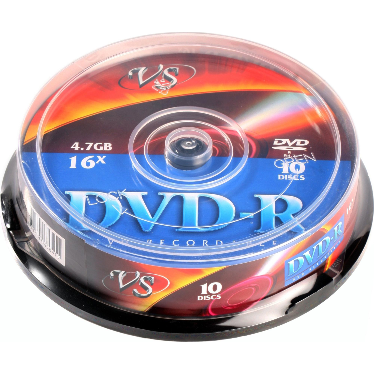 Диски DVD-R VS 4.7Gb, 16x, Cake Box 10шт. (20410)