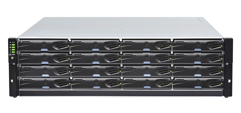EonStor JB3016R100-8U32 Expansion Enclosure JB3016R (3U, Dual Redundant Controller, 16x3.5 trays, 4x SAS ports 12Gbps, 2xFAN module, 2x460W, 2x cables 50cm SFF8644 to SFF8644, Rackmount kit)