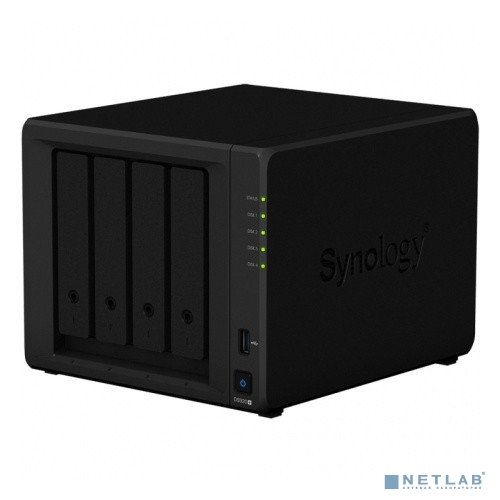 Synology DS920+ Сетевое хранилище C2GhzCPU/4Gb(upto8)/RAID0,1,10,5,6/up to 4hot plug HDDs SATA(3,5' or 2,5')(up to 9 with DX517)/2xUSB3.0/2GigEth/iSCSI/2xIPcam(up to 40)/1xPS/3YW