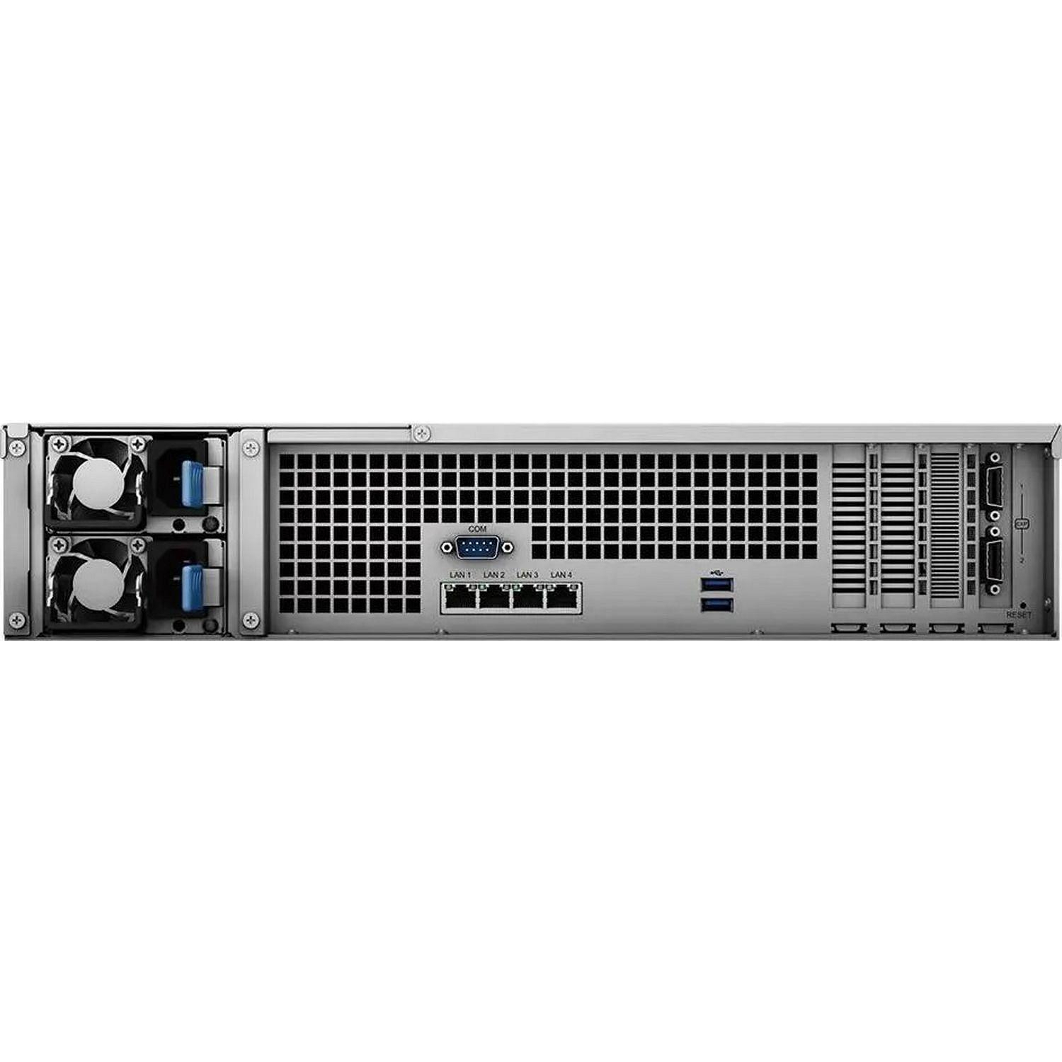 Synology RS3621RPxs Сетевое хранилище 6C2,2 ГГц / 8 ГБ (64) / RAID0,1,10,5,6 / жесткие диски до 12HP SATA  до 36 с 2xRX1217 (RP) / 2xUSB / 4xGE / 2xPCIe / iSCSI / 2xIPcam (до 75) / 2xRPS