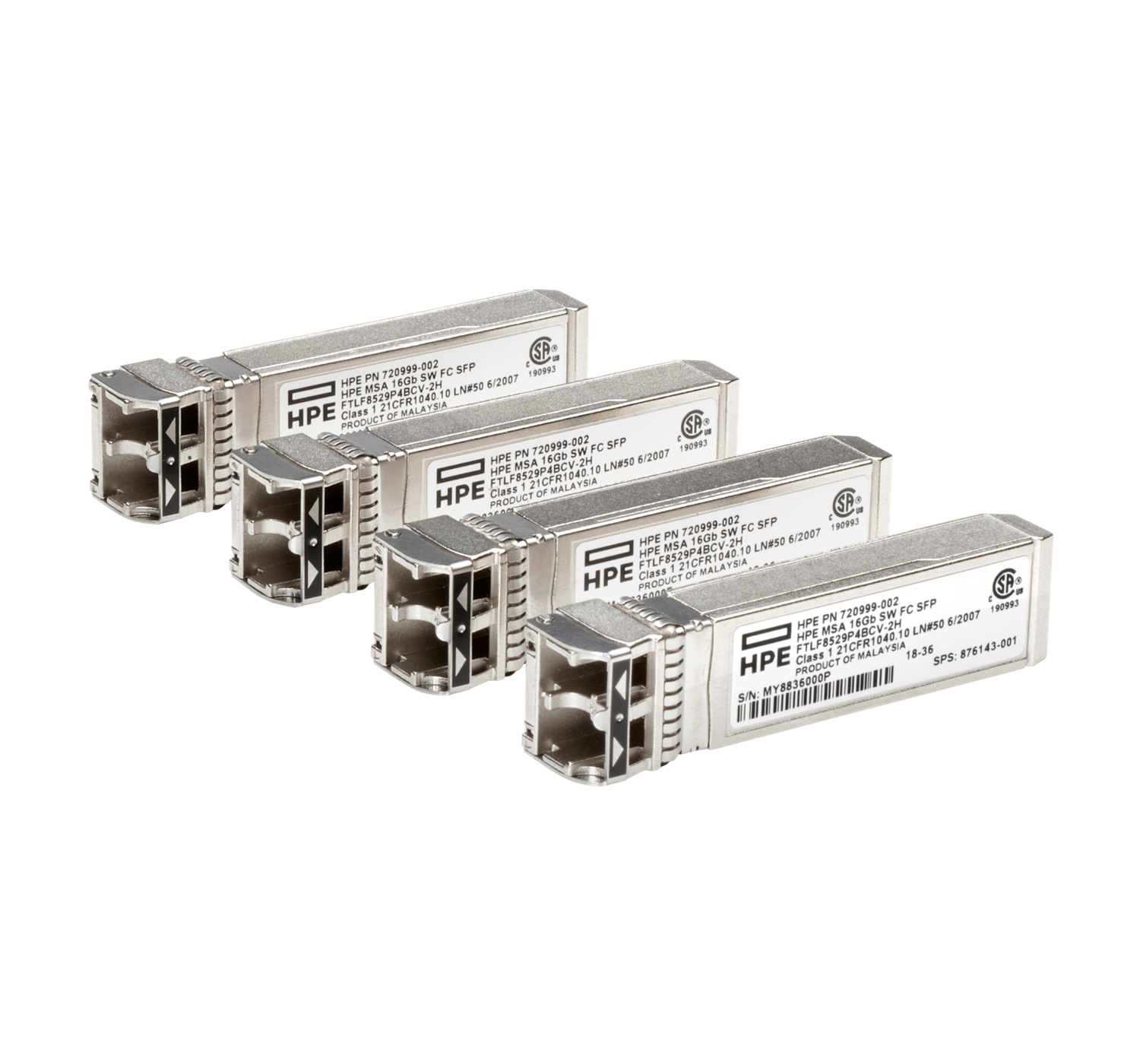 HPE C8R24B, HPE MSA 16Gb SW FC SFP 4pk XCVR