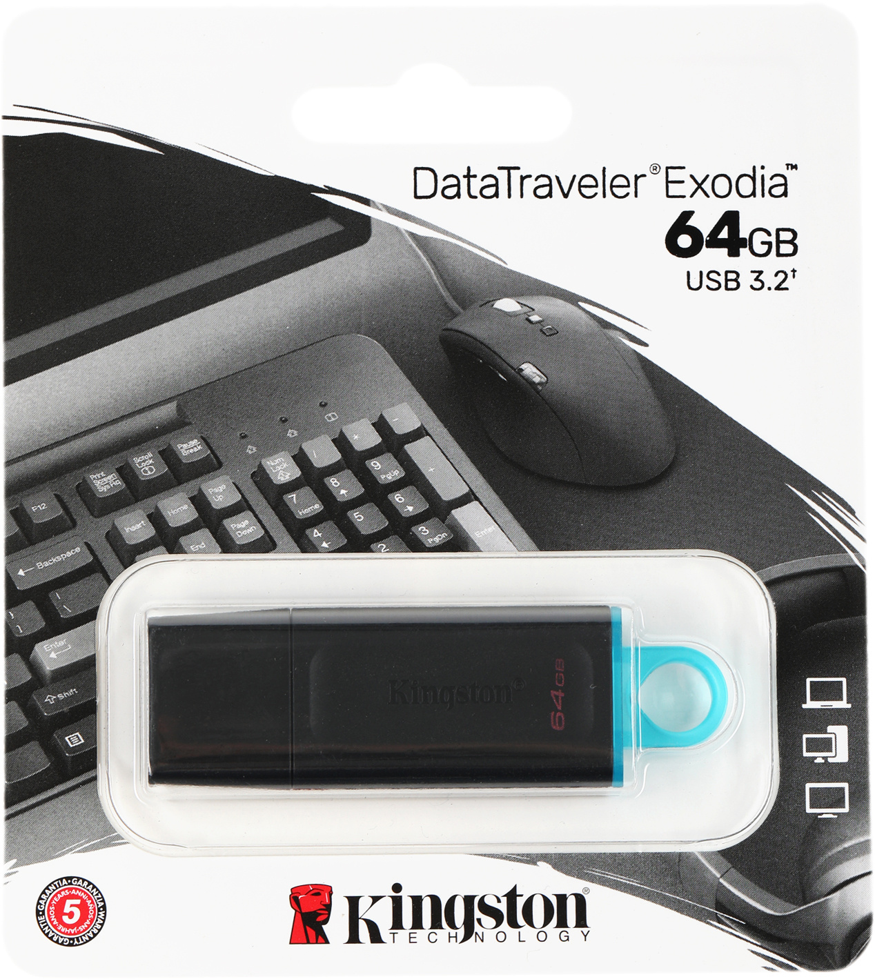 Kingston USB Drive 64GB DataTraveler Exodia, USB 3.2, DTX/64GB