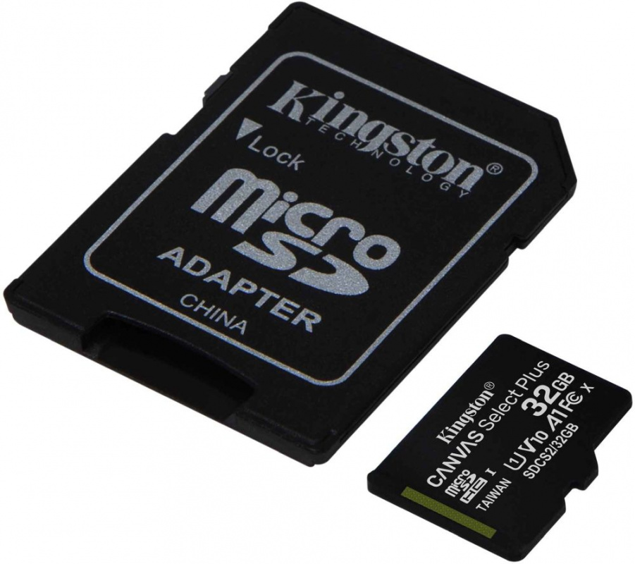 Micro SecureDigital 32Gb Kingston SDCS2/32GB {MicroSDHC Class 10 UHS-I, SD adapter}