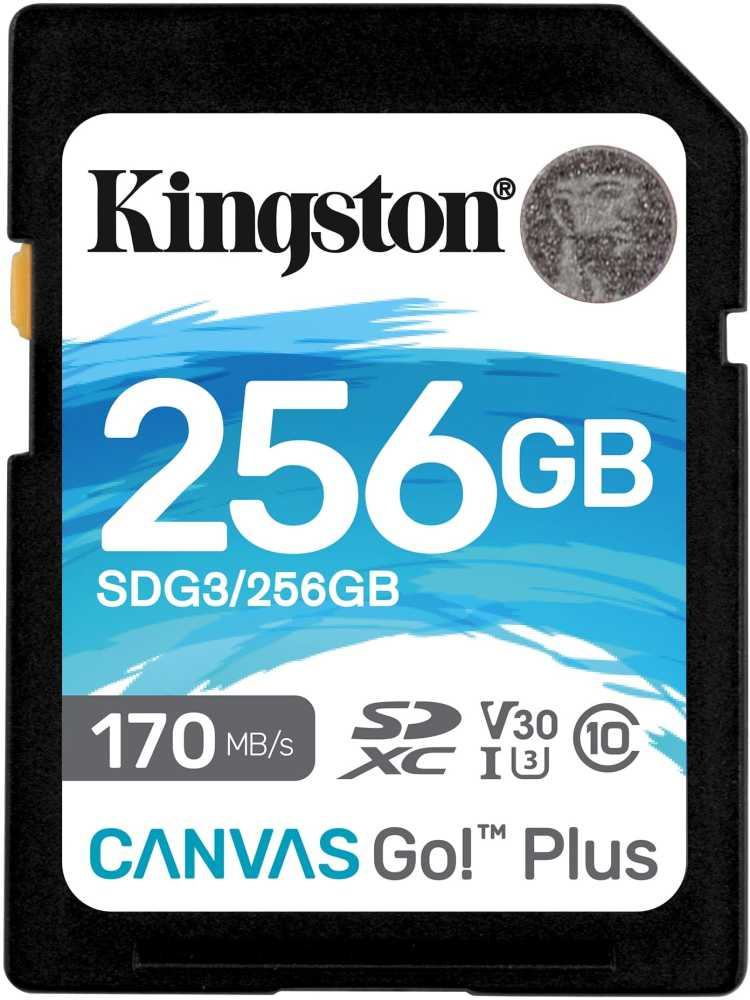 SecureDigital 256Gb Kingston Canvas Go Plus SDXC UHS-I U3 V30 (170/90 Mb/s) SDG3/256GB